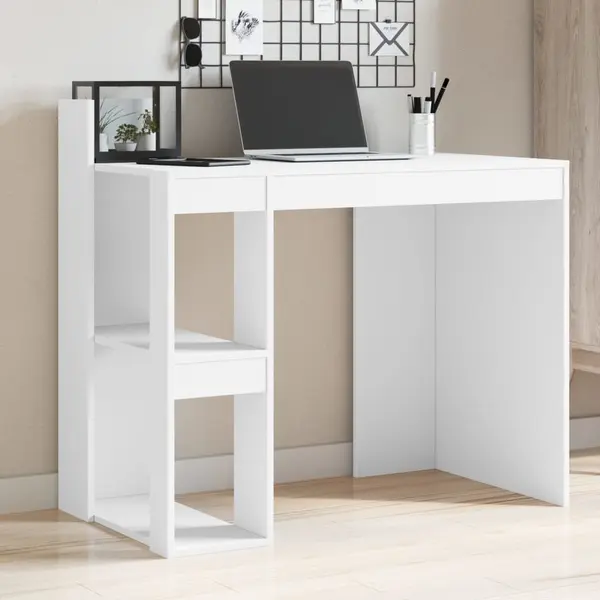 Gossi birou, alb, 103,5x56,5x94 cm, lemn prelucrat