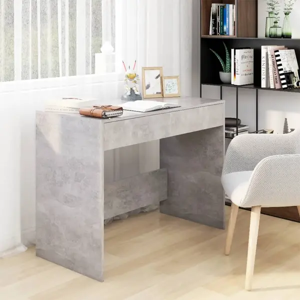 Gossi birou, gri beton, 101 x 50 x 76,5 cm, pal