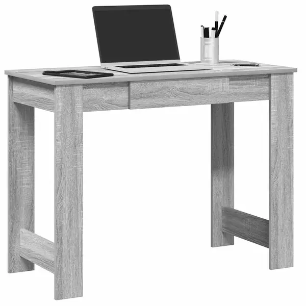 Gossi birou gri sonoma 100x45x75 cm lemn prelucrat