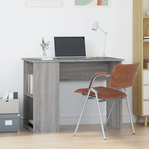 Gossi birou, gri sonoma, 100x55x75 cm, lemn prelucrat