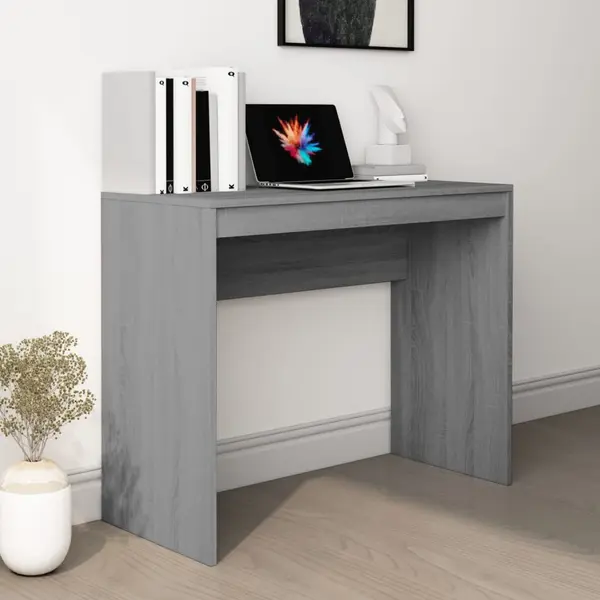 Gossi birou, gri sonoma, 90x40x72 cm, lemn prelucrat