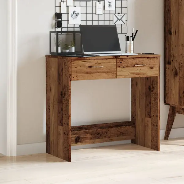 Gossi birou, lemn invechit, 80x40x75 cm, lemn prelucrat