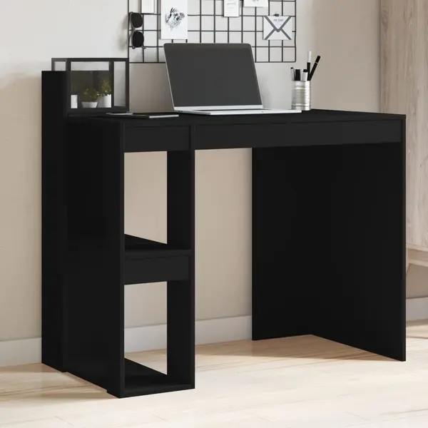 Gossi birou, negru, 103,5x56,5x94 cm, lemn prelucrat