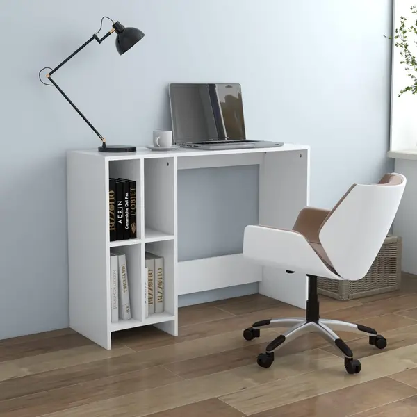 Gossi birou notebook, alb, 102,5x35x75 cm, pal