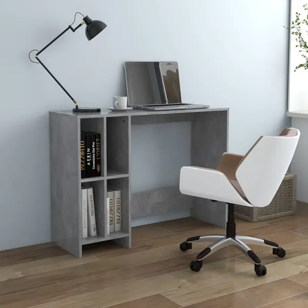 Gossi birou notebook, gri beton, 102,5x35x75 cm, pal