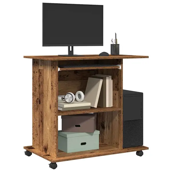 Gossi birou pentru computer lemn vechi 80x50x75 cm din lemn prelucrat