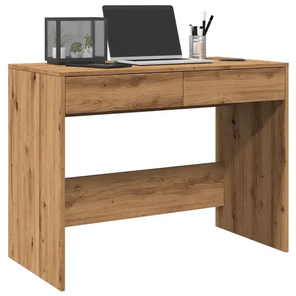 Gossi birou, stejar artizanal, 101x50x76,5 cm, lemn prelucrat