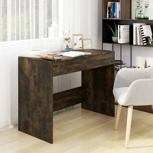 Gossi birou, stejar fumuriu, 101 x 50 x 76,5 cm, pal