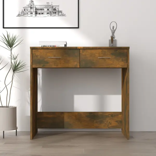 Gossi birou, stejar fumuriu, 80x40x75 cm, lemn prelucrat