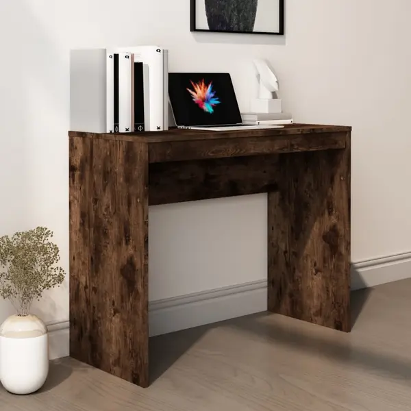 Gossi birou, stejar fumuriu, 90x40x72 cm, lemn prelucrat