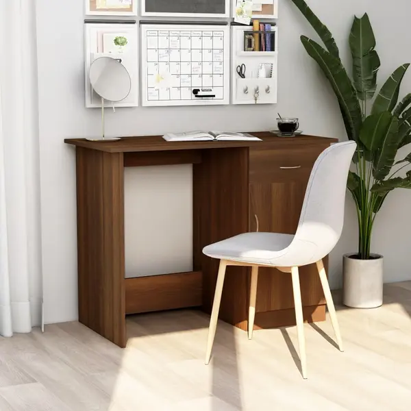 Gossi birou, stejar maro, 100x50x76 cm, lemn prelucrat