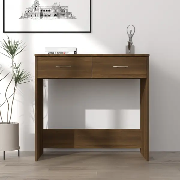 Gossi birou, stejar maro, 80x40x75 cm, lemn prelucrat
