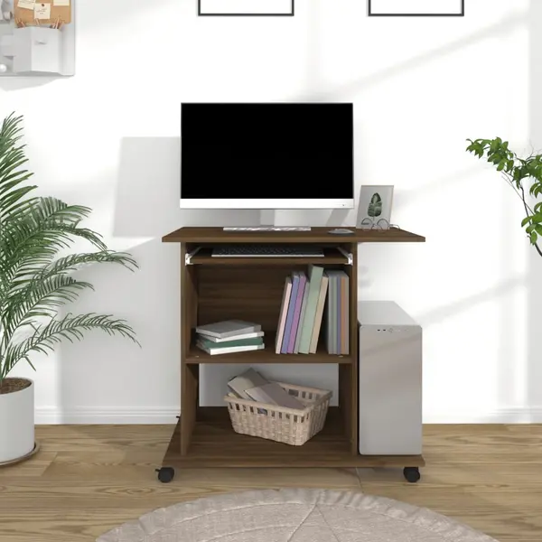 Gossi birou, stejar maro, 80x50x75 cm, lemn prelucrat