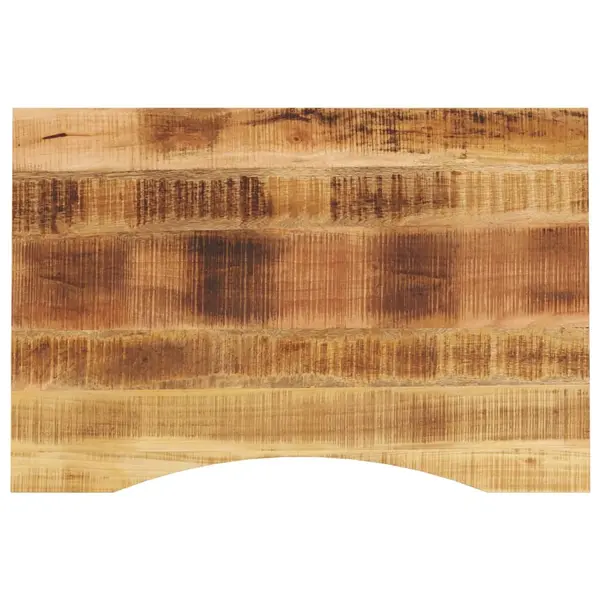Gossi blat birou cu decupaj curbat 100x50x2,5cm lemn masiv mango brut