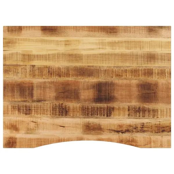 Gossi blat birou cu decupaj curbat 100x80x2,5cm lemn masiv mango brut