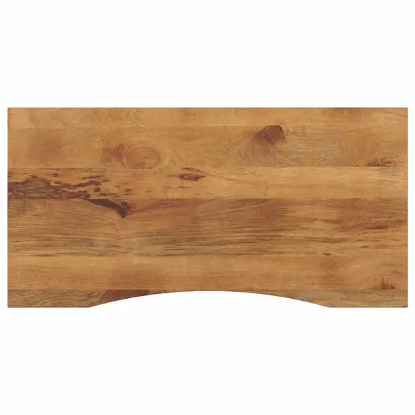 Gossi blat birou cu decupaj curbat 110x50x2,5cm lemn masiv mango brut