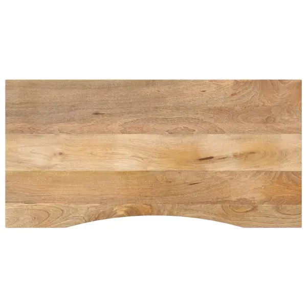 Gossi blat birou cu decupaj curbat 110x60x2,5cm lemn masiv mango brut