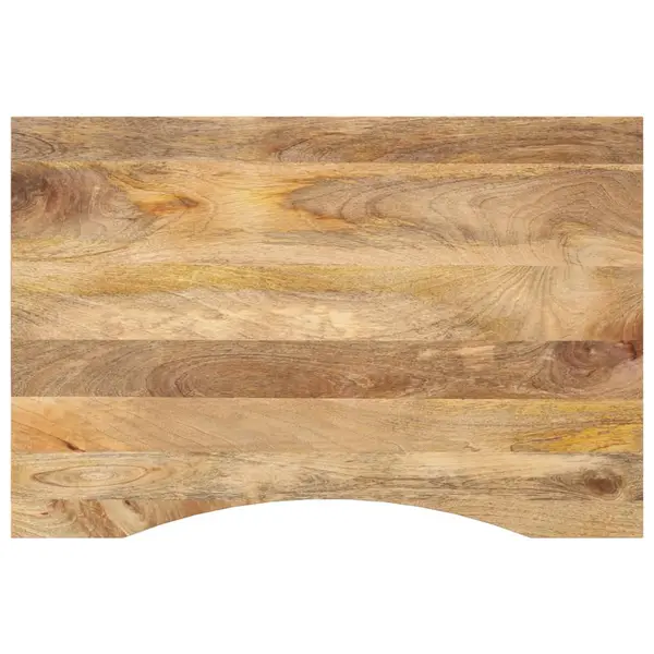 Gossi blat birou cu decupaj curbat 90x50x2,5 cm lemn masiv mango brut
