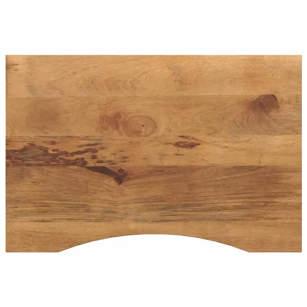 Gossi blat birou cu decupaj curbat 90x50x2,5 cm lemn masiv mango brut