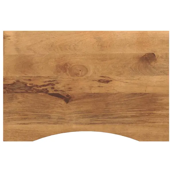 Gossi blat birou cu decupaj curbat 90x60x2,5 cm lemn masiv mango brut