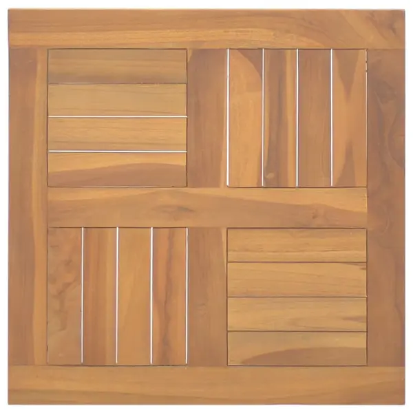 Gossi blat de masa, 50x50x2,5 cm, lemn masiv de tec, patrat