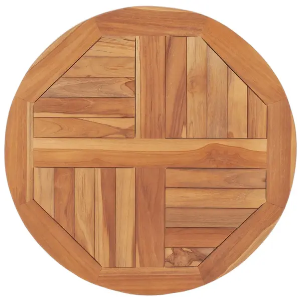 Gossi blat de masa, 60 cm, lemn masiv de tec, rotund, 2,5 cm