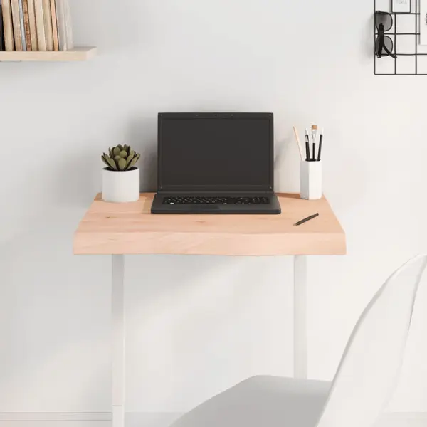Gossi blat de masa, 60x50x(2-6) cm, lemn masiv de stejar netratat