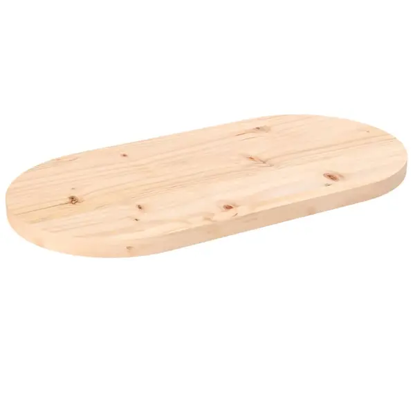 Gossi blat de masa, 70x35x2,5 cm, lemn masiv de pin, oval