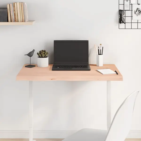 Gossi blat de masa, 80x40x(2-4) cm, lemn masiv de stejar netratat