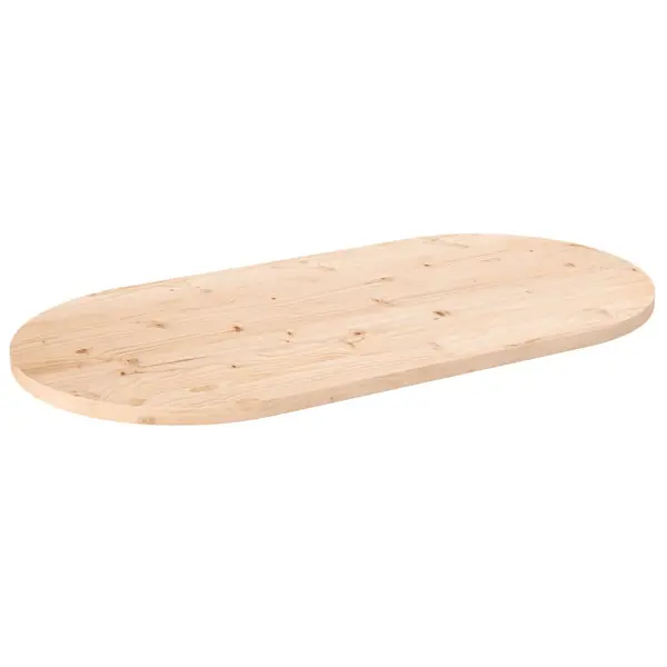 Gossi blat de masa, 90x45x2,5 cm, lemn masiv de pin, oval