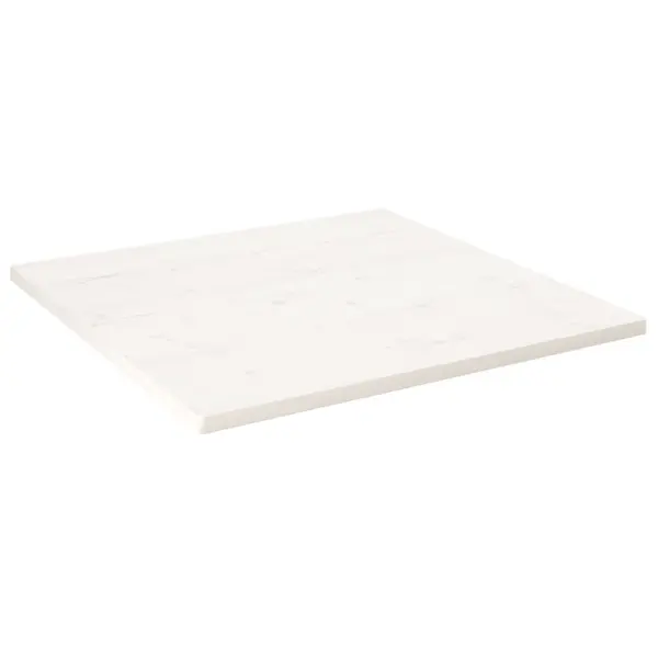 Gossi blat de masa, alb, 70x70x2,5 cm, lemn masiv de pin, patrat