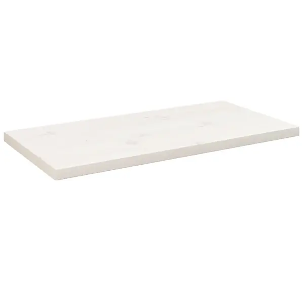 Gossi blat de masa alb 80x40x2,5 cm lemn masiv de pin dreptunghiular