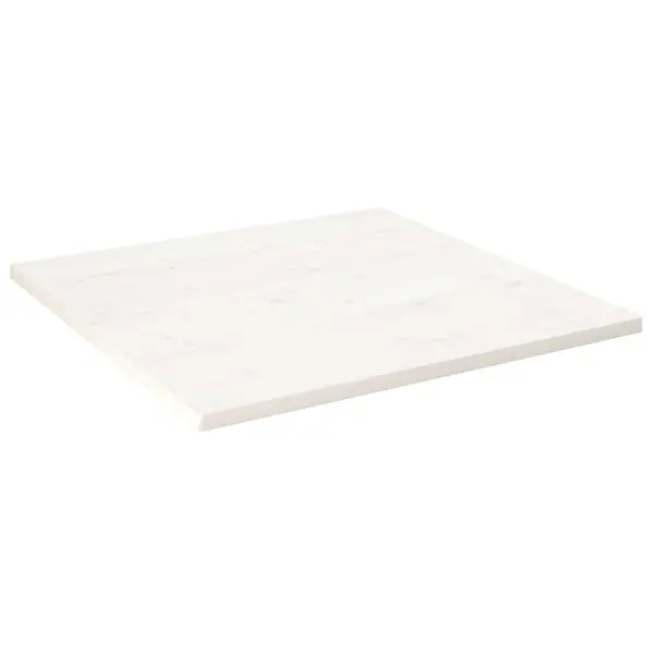 Gossi blat de masa, alb, 80x80x2,5 cm, lemn masiv de pin, patrat
