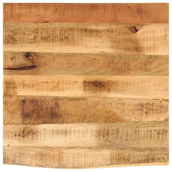Gossi blat de masa margine naturala, 40x40x3,8 cm, lemn masiv mango