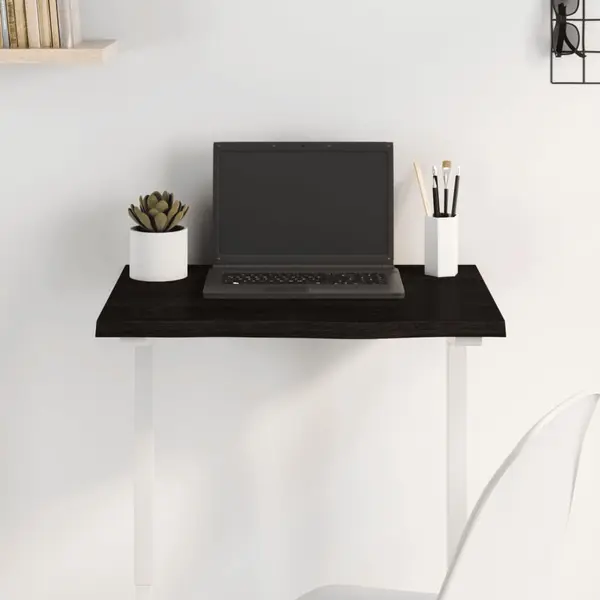Gossi blat de masa maro inchis 60x50x2cm, lemn masiv de stejar tratat
