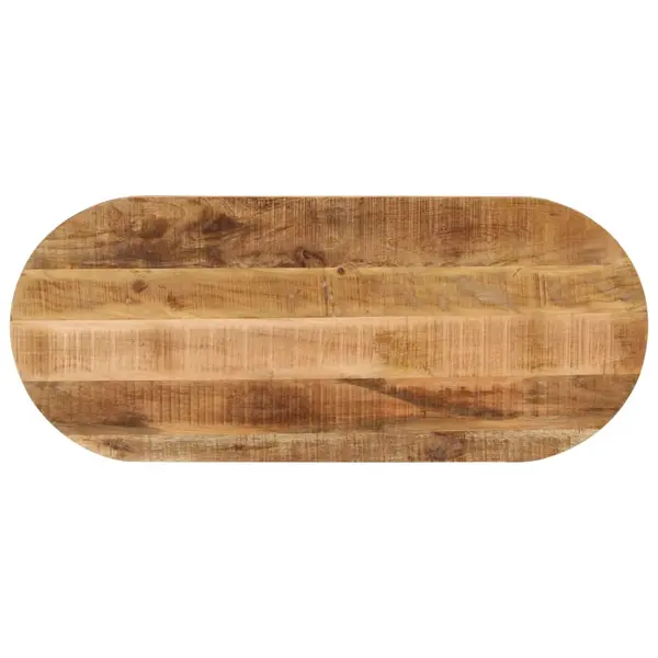 Gossi blat de masa oval, 100x40x3,8 cm, lemn masiv mango brut