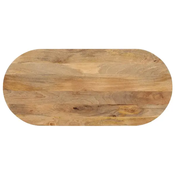 Gossi blat de masa oval, 80x40x2,5 cm, lemn masiv de mango