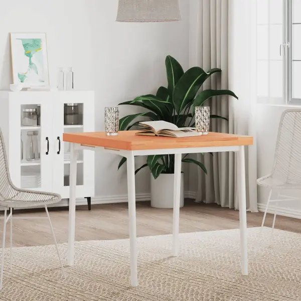 Gossi blat de masa patrat, 70x70x4 cm, lemn masiv de fag