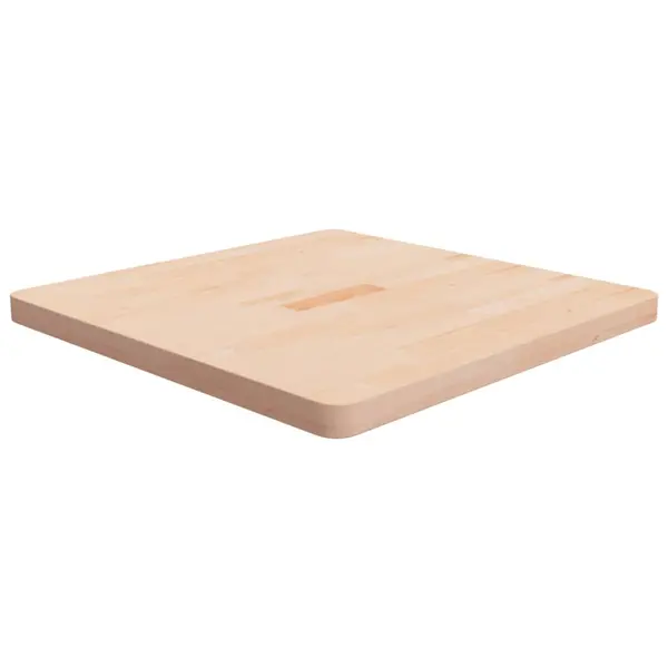 Gossi blat de masa patrat, 70x70x4 cm, lemn masiv stejar netratat