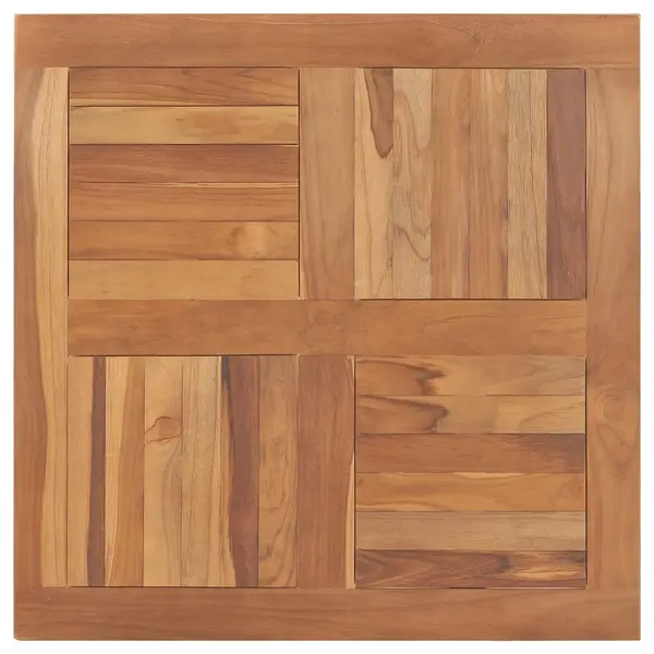 Gossi blat de masa patrat, 80 x 80 x 2,5 cm, lemn masiv de tec