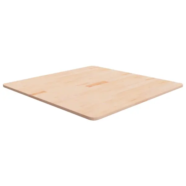 Gossi blat de masa patrat, 80x80x1,5 cm, lemn masiv stejar netratat