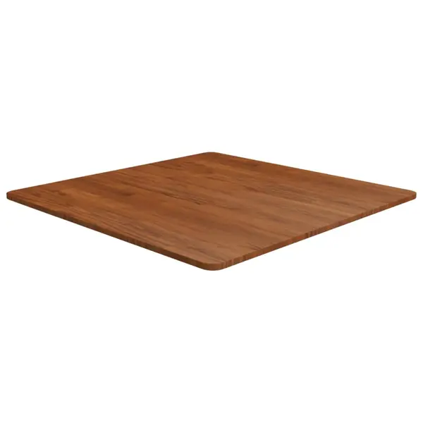 Gossi blat de masa patrat maro inchis 80x80x1,5 cm lemn stejar tratat