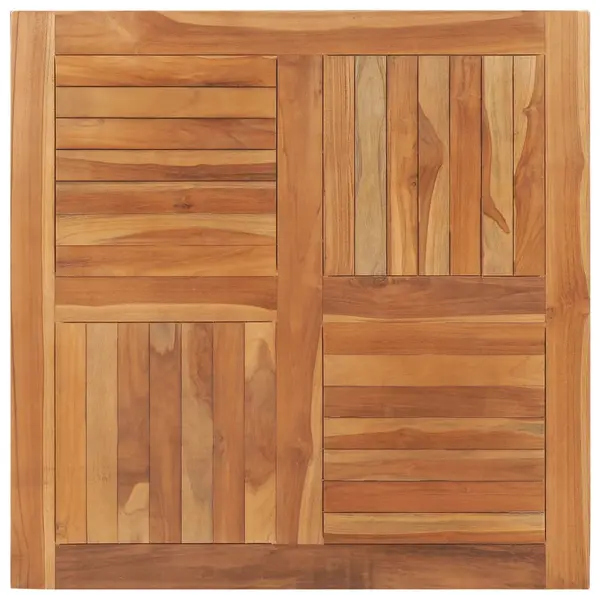 Gossi blat de masa patrata, 90 x 90 x 2,5 cm, lemn masiv de tec