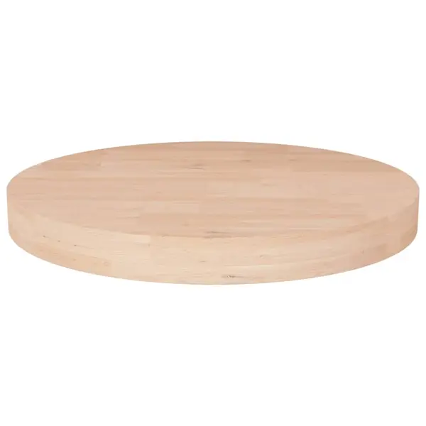 Gossi blat de masa rotund, Ø40x4 cm, lemn masiv stejar netratat