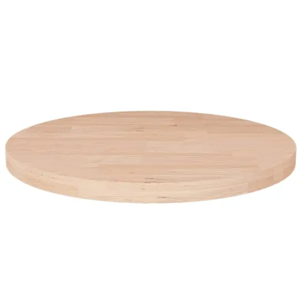 Gossi blat de masa rotund, Ø50x2,5 cm, lemn masiv stejar netratat