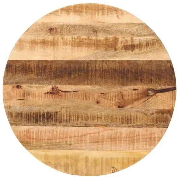 Gossi blat de masa rotund, Ø 80x1,5 cm, lemn masiv de mango brut