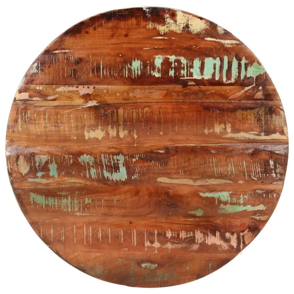 Gossi blat de masa rotund, Ø 80x1,5 cm, lemn masiv reciclat