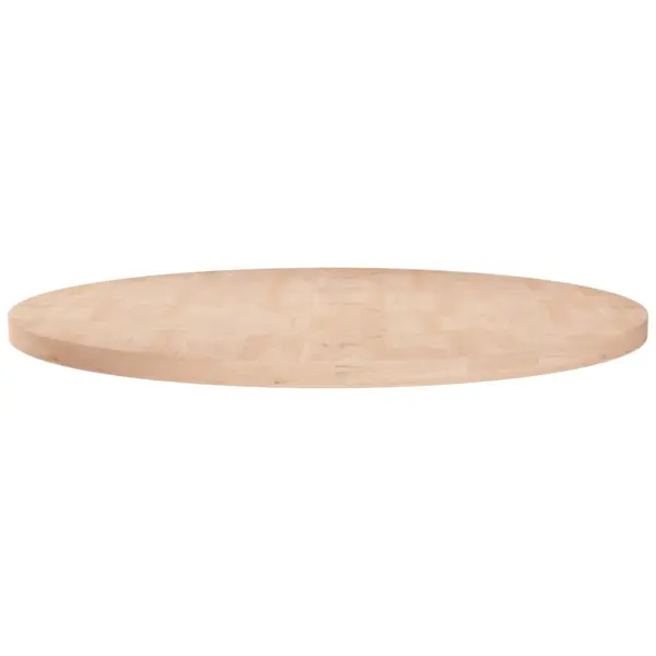 Gossi blat de masa rotund, Ø80x2,5 cm, lemn masiv stejar netratat