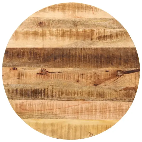 Gossi blat de masa rotund, Ø 90x2,5 cm, lemn masiv de mango brut