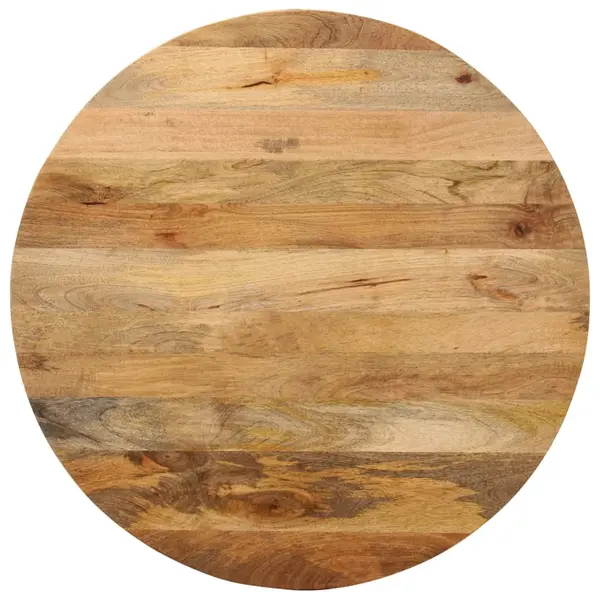 Gossi blat de masa rotund, Ø 90x2,5 cm, lemn masiv de mango brut